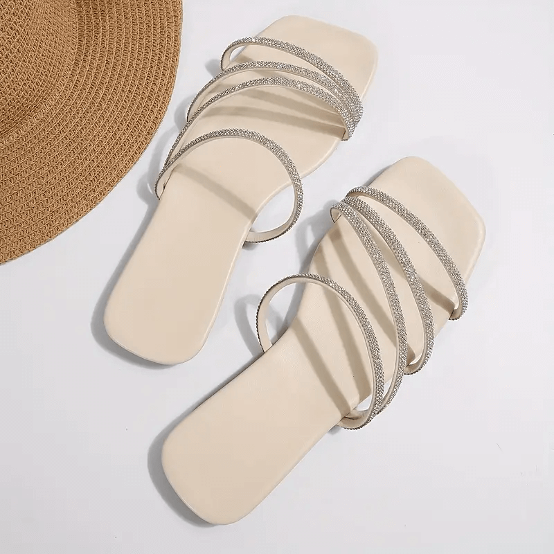 Rhinestone Slide Sandals