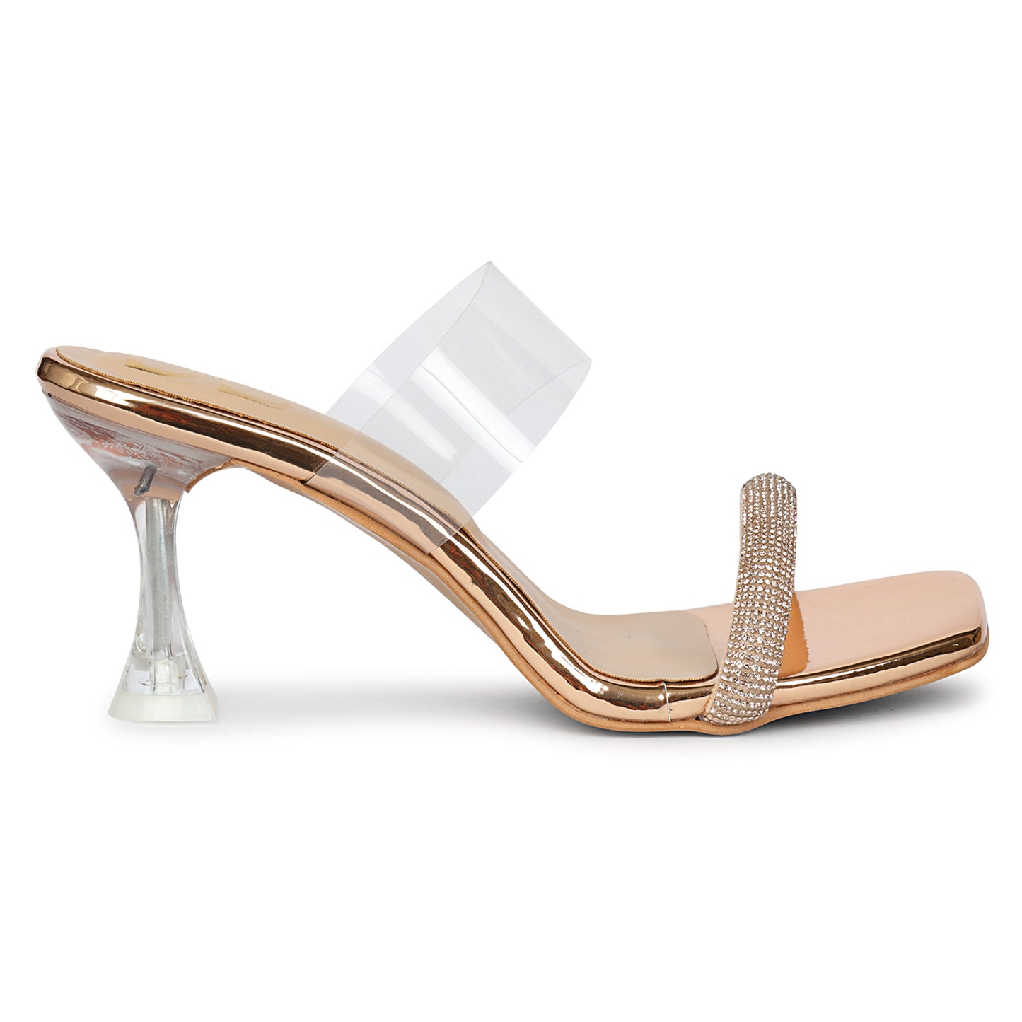 Transparent Heels Sandal | Rhinestone