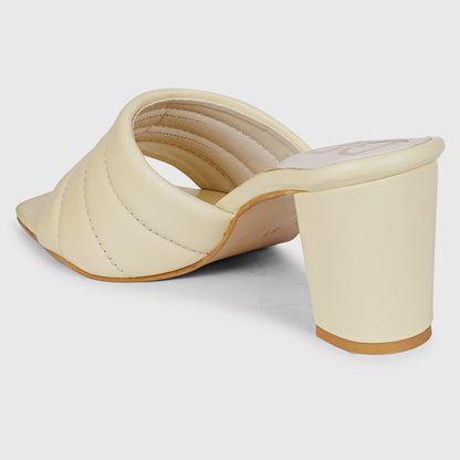 Yellow Block Heels