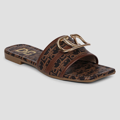 Brown Flat Slipper