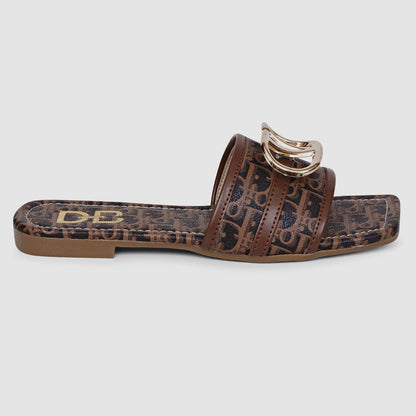 Brown Flat Slipper