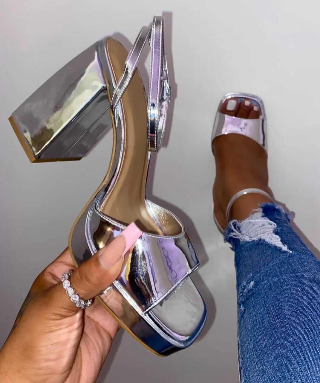 Platform Heeled Sandals