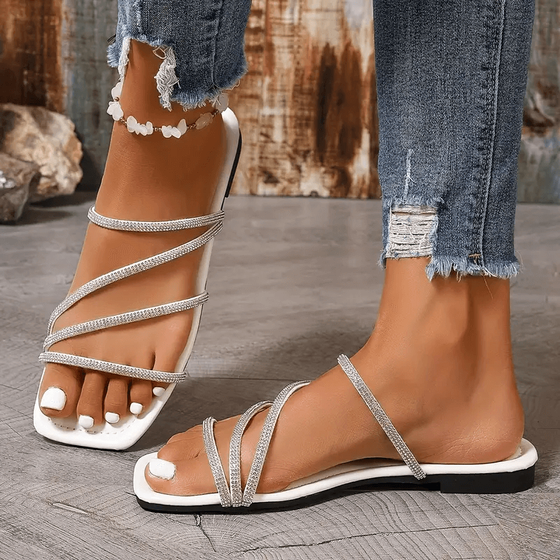 Rhinestone Slide Sandals