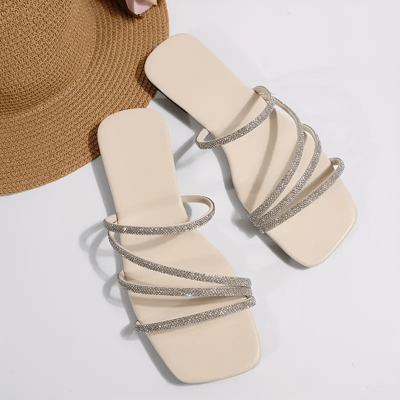 Rhinestone Slide Sandals