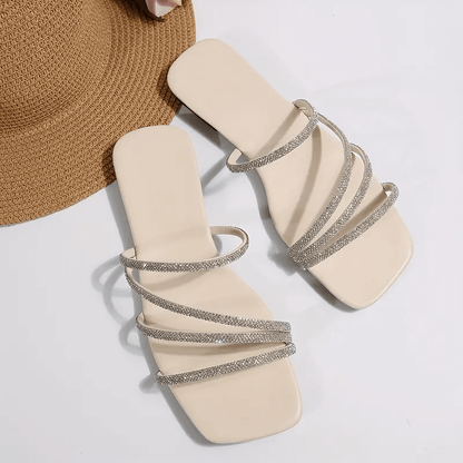 Rhinestone Slide Sandals